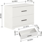 Classificatore orizzontale in legno a 2 cassetti - 27.17P x 33.86L x 29.33A