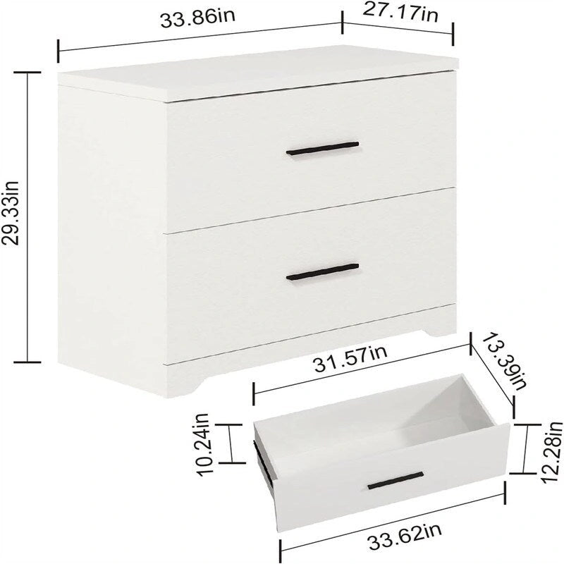 Classificatore orizzontale in legno a 2 cassetti - 27.17P x 33.86L x 29.33A