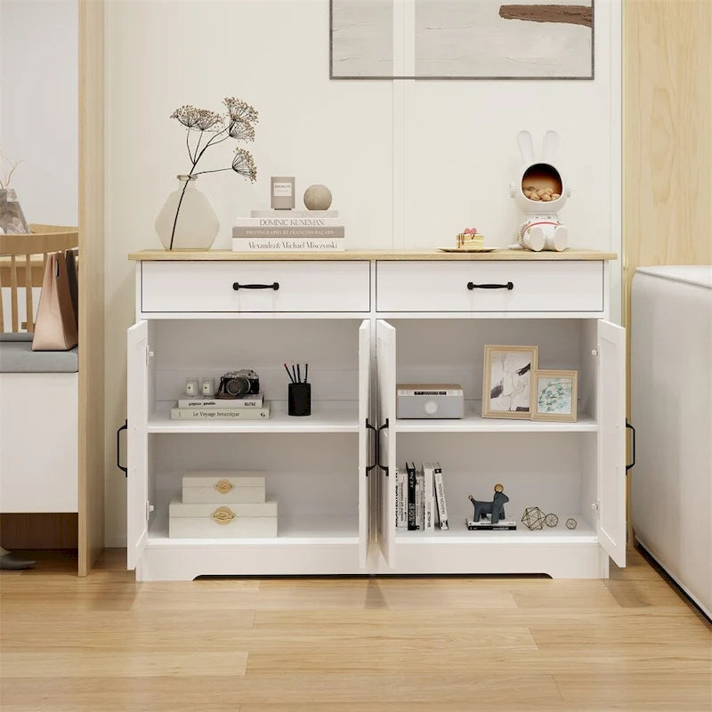 Madia Credenza con 2 Cassetti e 4 Ante