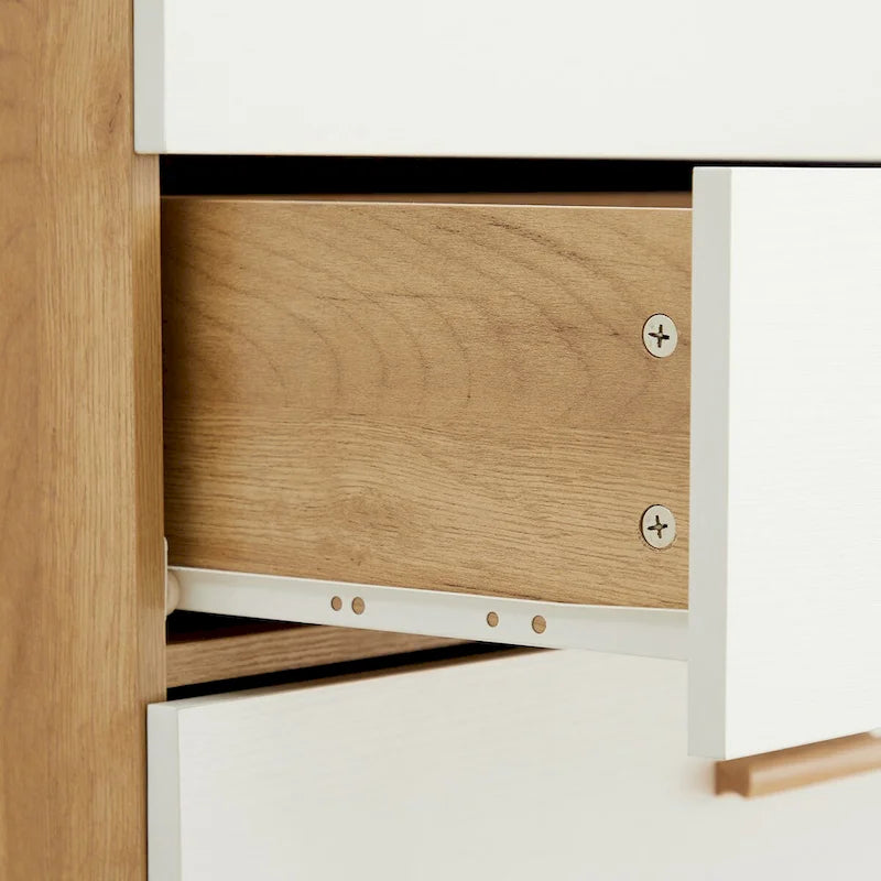Mobiletto portaoggetti a 3 cassetti con gambe in legno massello