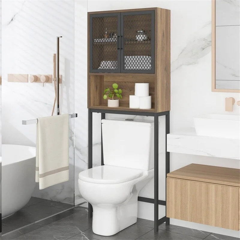Mobiletto da bagno salvaspazio da posizionare sopra il WC