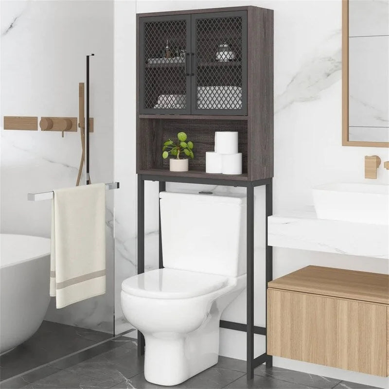 Mobiletto da bagno salvaspazio da posizionare sopra il WC