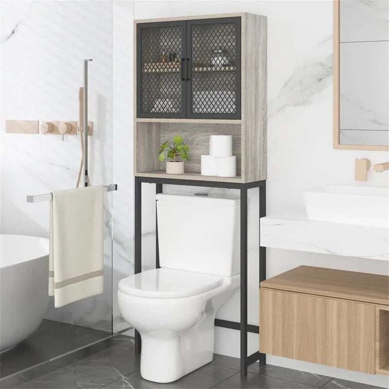 Mobiletto da bagno salvaspazio da posizionare sopra il WC
