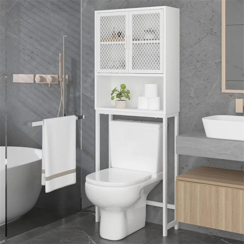 Mobiletto da bagno salvaspazio da posizionare sopra il WC