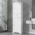 Armadietto da bagno alto 170 cm con cassetto e ripiano regolabile