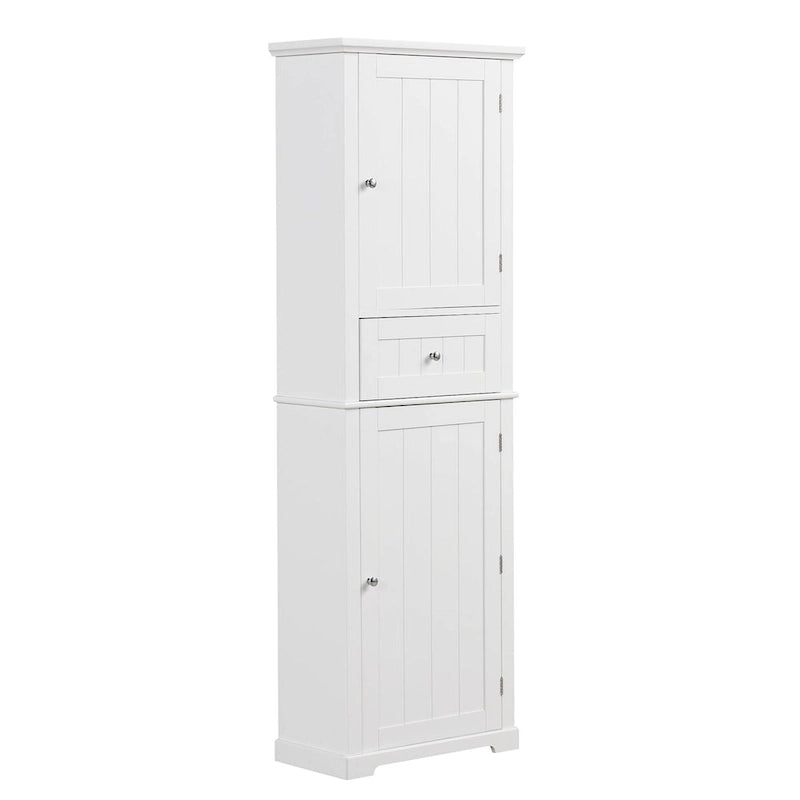 Armadietto da bagno alto 170 cm con cassetto e ripiano regolabile