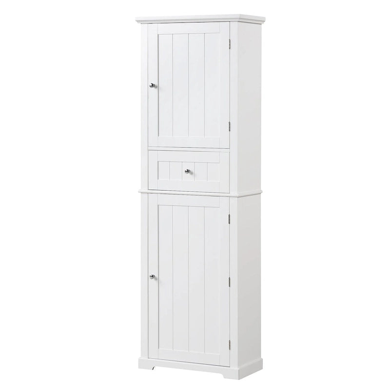 Armadietto da bagno alto 170 cm con cassetto e ripiano regolabile