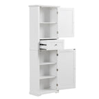 Armadietto da bagno alto 170 cm con cassetto e ripiano regolabile