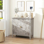 Mobiletto Grigio Chiaro con Ripiani Regolabili, 80 x 38 cm