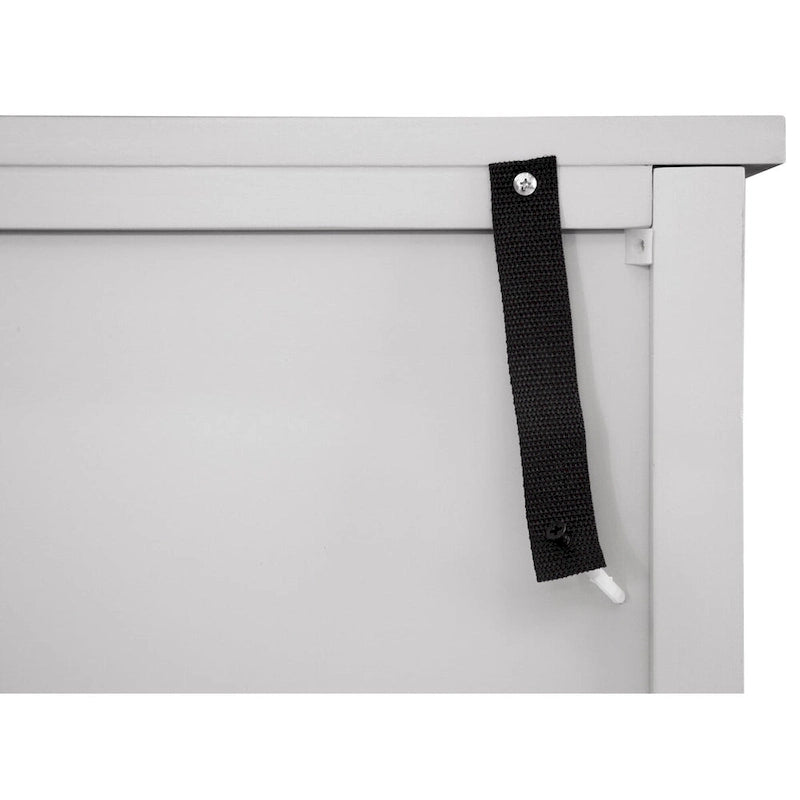 Mobiletto Grigio Chiaro con Ripiani Regolabili, 80 x 38 cm