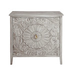 Mobiletto Grigio Chiaro con Ripiani Regolabili, 80 x 38 cm