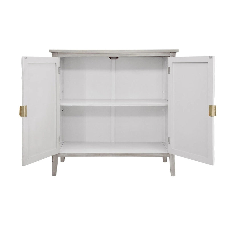 Mobiletto Grigio Chiaro con Ripiani Regolabili, 80 x 38 cm