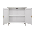 Mobiletto Grigio Chiaro con Ripiani Regolabili, 80 x 38 cm