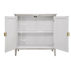 Mobiletto Grigio Chiaro con Ripiani Regolabili, 80 x 38 cm