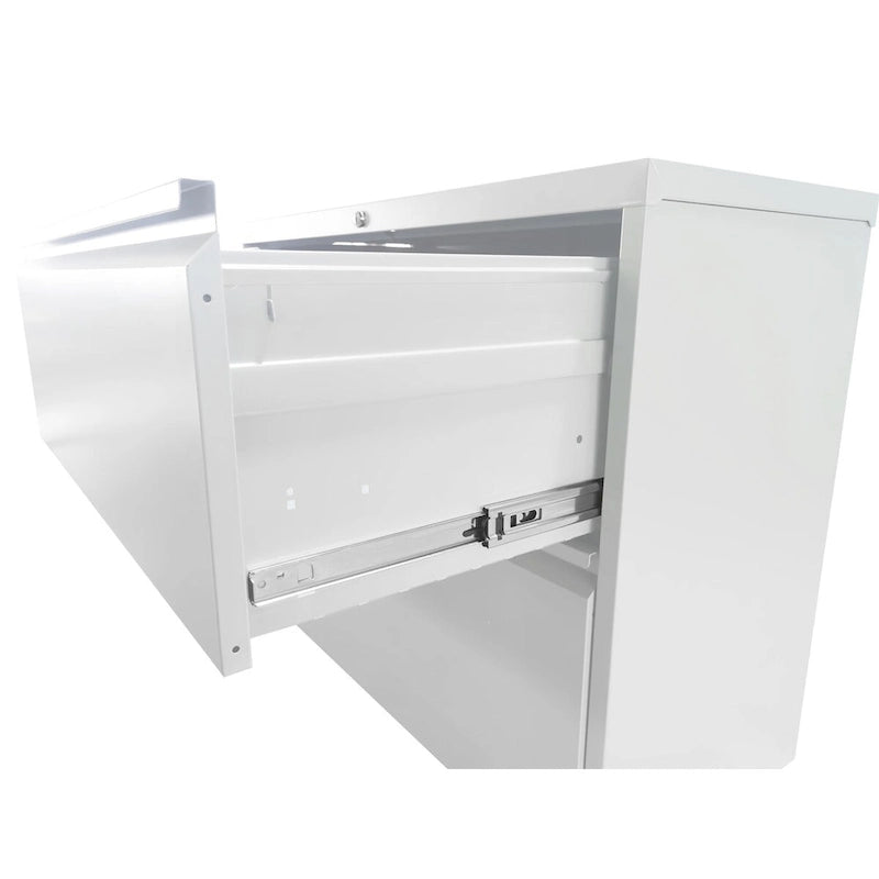 Seitlicher Stahlschrank mit 5 Schubladen und Schloss