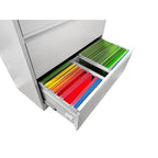 Seitlicher Stahlschrank mit 5 Schubladen und Schloss